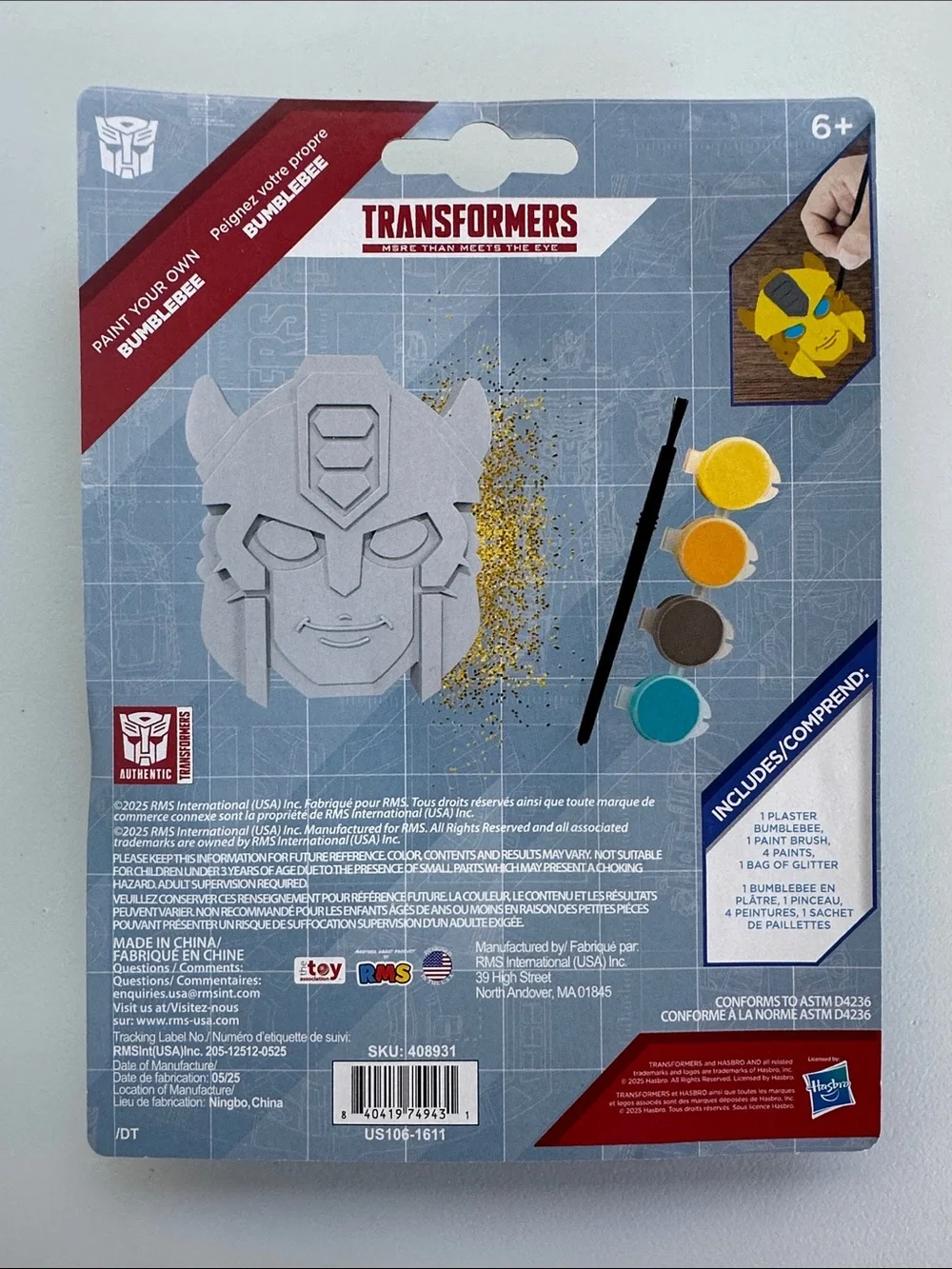 Transformers Bumblebee Paint Set - 11 Packaged Party Favors, Kid Craft Kits